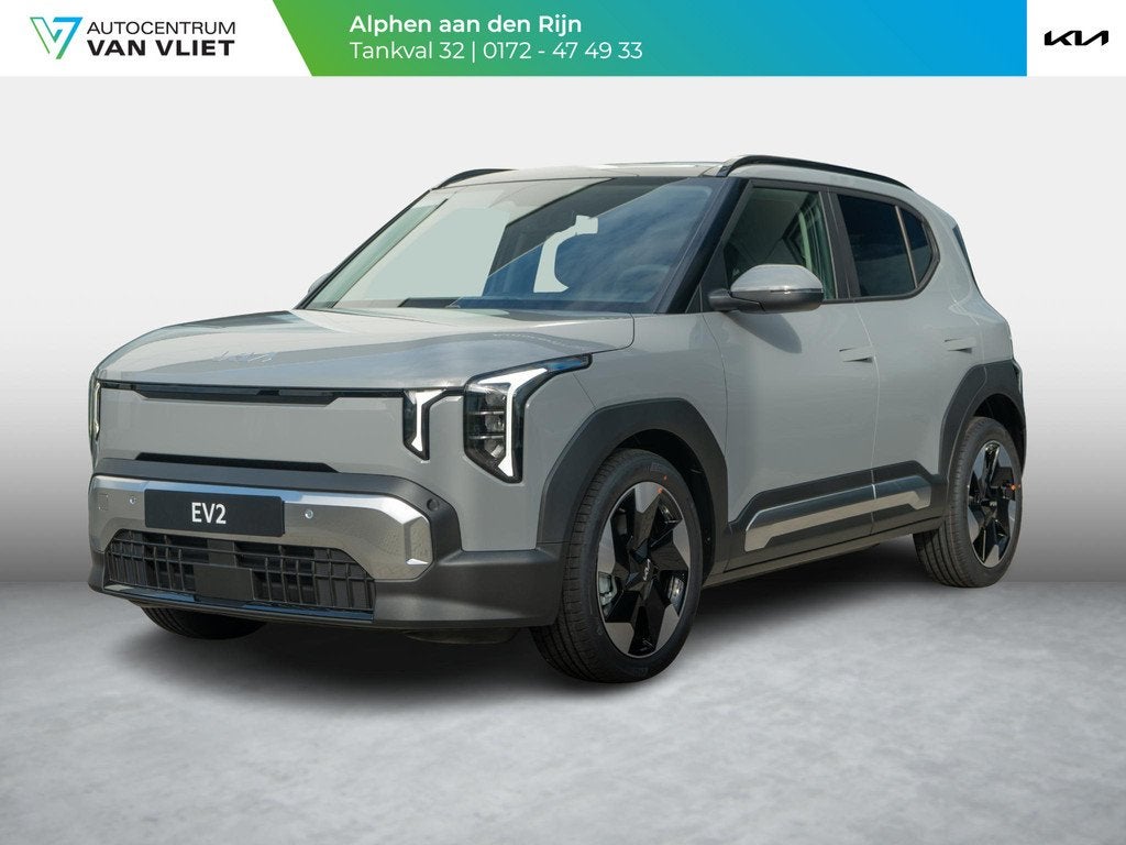 Kia EV2 Plus Advanced 42.2 kWh | Schuifkanteldak | Stoel en, Auto's, Kia, Stof, Overige modellen, 1545 kg, Zilver of Grijs