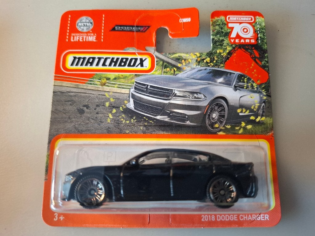 Matchbox 13 - 2018 Dodge Charger [zwart] 1/60 MIB, Ophalen of Verzenden, Nieuw, Auto