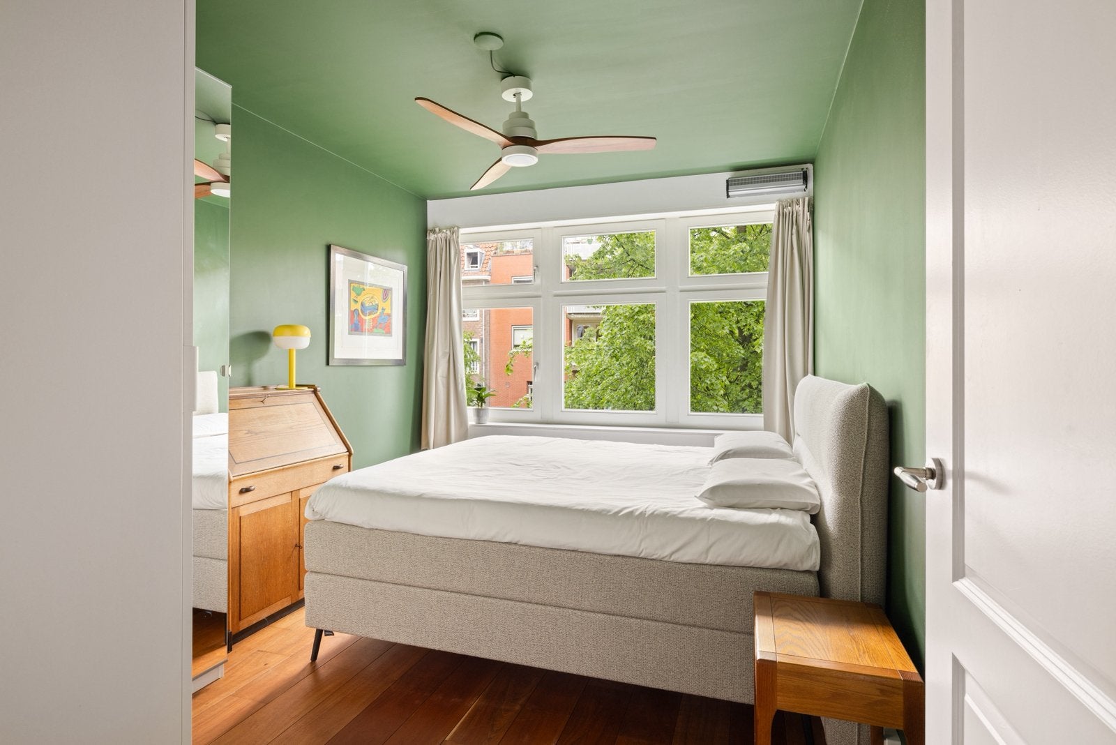 Pullman Orlando Boxspring met Hoofdbord, Ophalen, Tweepersoons, Zo goed als nieuw, 180 cm