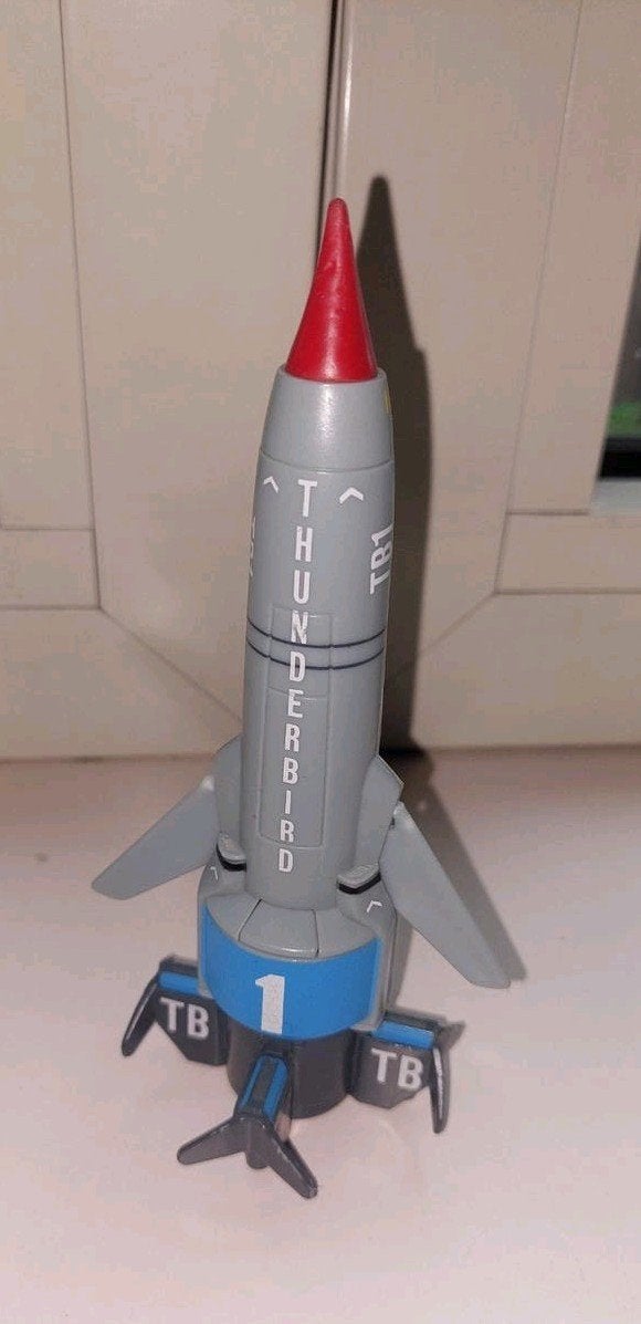 Thunderbirds speelgoed set - Thunderbird 1, 2 en 4, Verzenden, Gebruikt