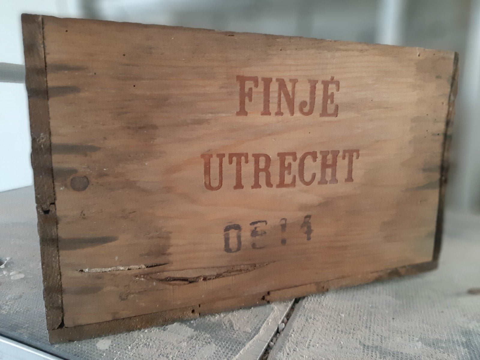 Houten wijnkist uit Utrecht, Ophalen of Verzenden, Minder dan 50 cm
