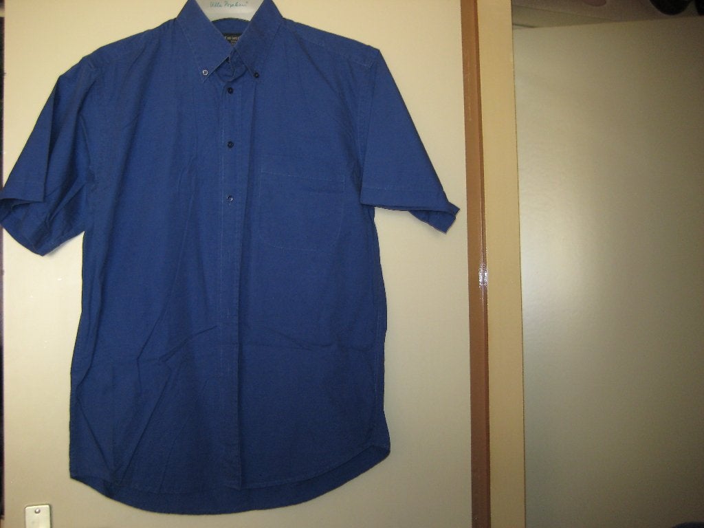 Blauw herenhemd, M, The Golf Club, korte mouwen, Ophalen of Verzenden, Zo goed als nieuw, Blauw, Halswijdte 39/40 (M)