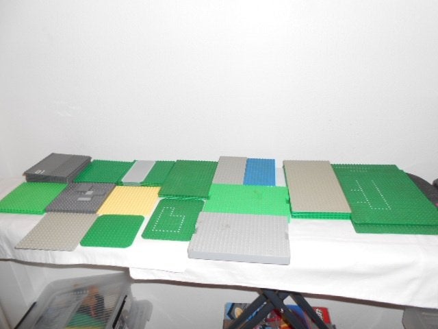 Grote partij Lego grondplaten in diverse kleuren en maten, Gebruikt, Overige thema's, Lego, Ophalen of Verzenden