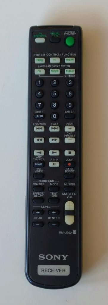 Sony RM-U302 Receiver Afstandsbediening, Ophalen of Verzenden, Gebruikt, Origineel, Receiver of Versterker