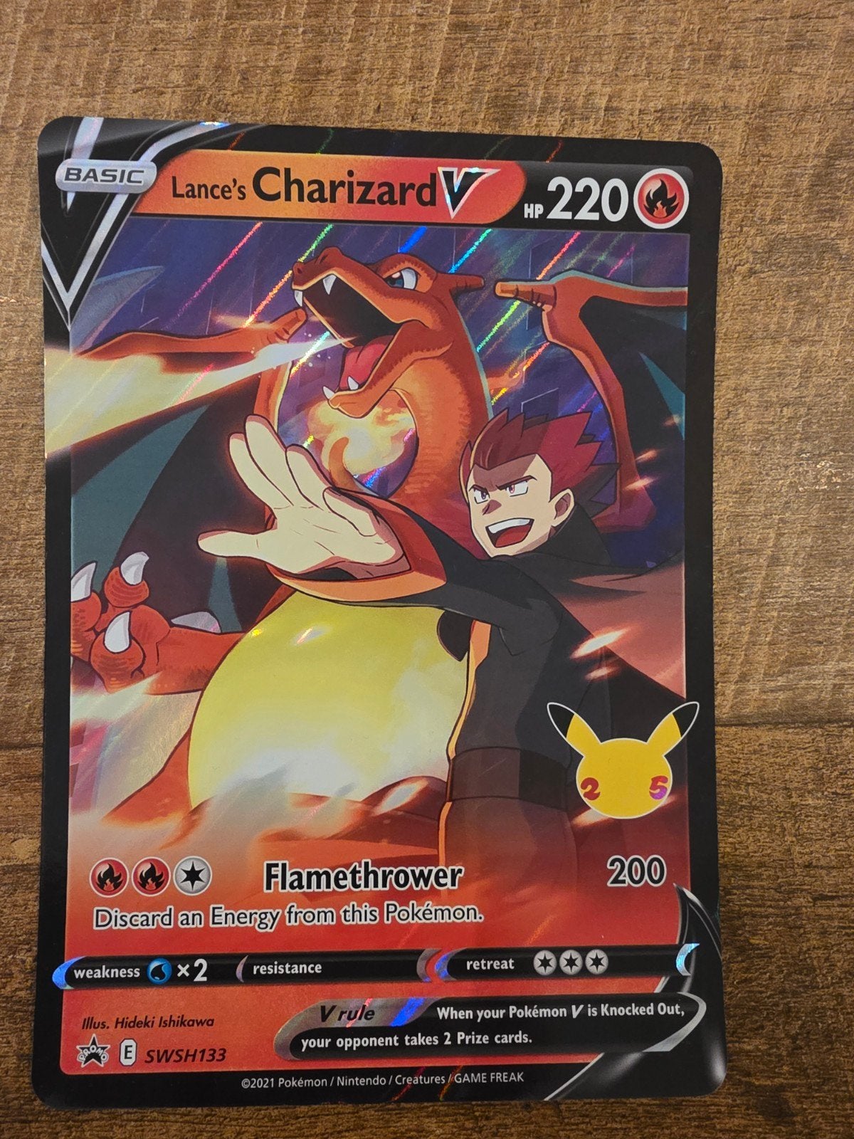 Charizard V Jumbo Kaart SWSH133 - Celebrations Promokaart, Ophalen of Verzenden