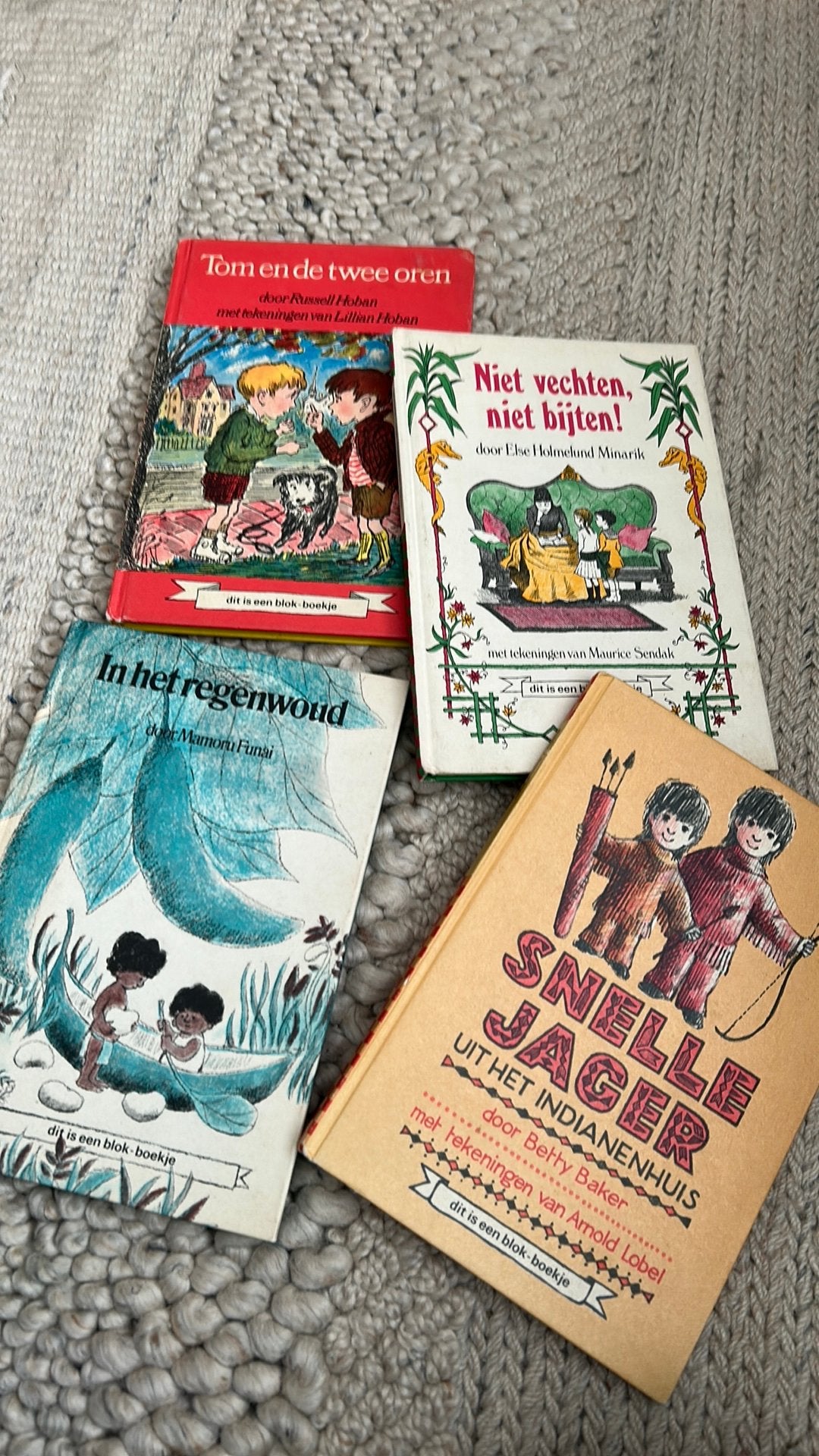 4 vintage blok-boekjes Russell Hoban Sendak Arnold Lobel, Boeken, Kinderboeken | Jeugd | onder 10 jaar, Ophalen of Verzenden, Zo goed als nieuw