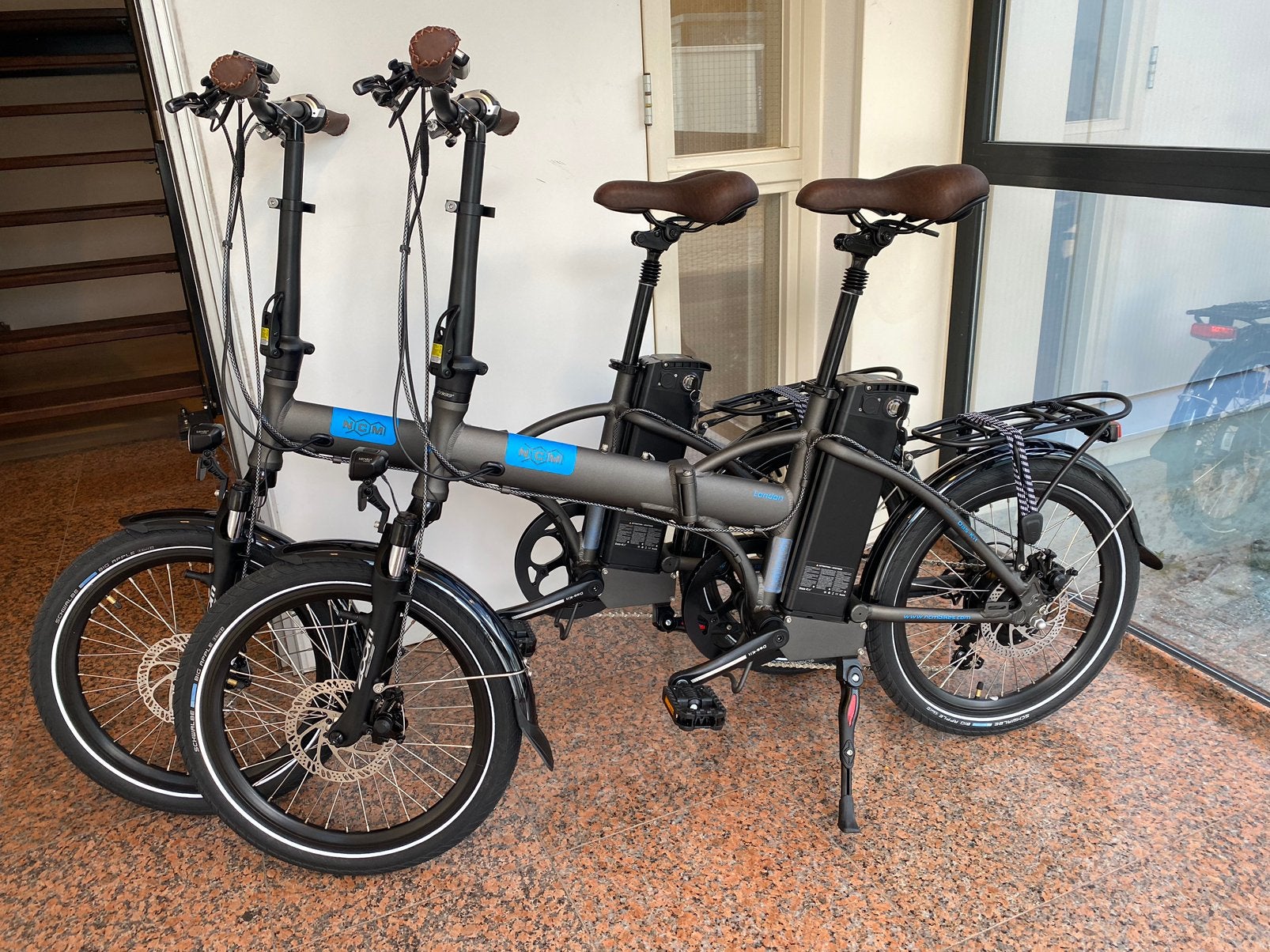 Set elektrische Aluminium vouwfietsen(Als nieuw), Ophalen, 16 tot 18 inch, Versnellingen, Zo goed als nieuw