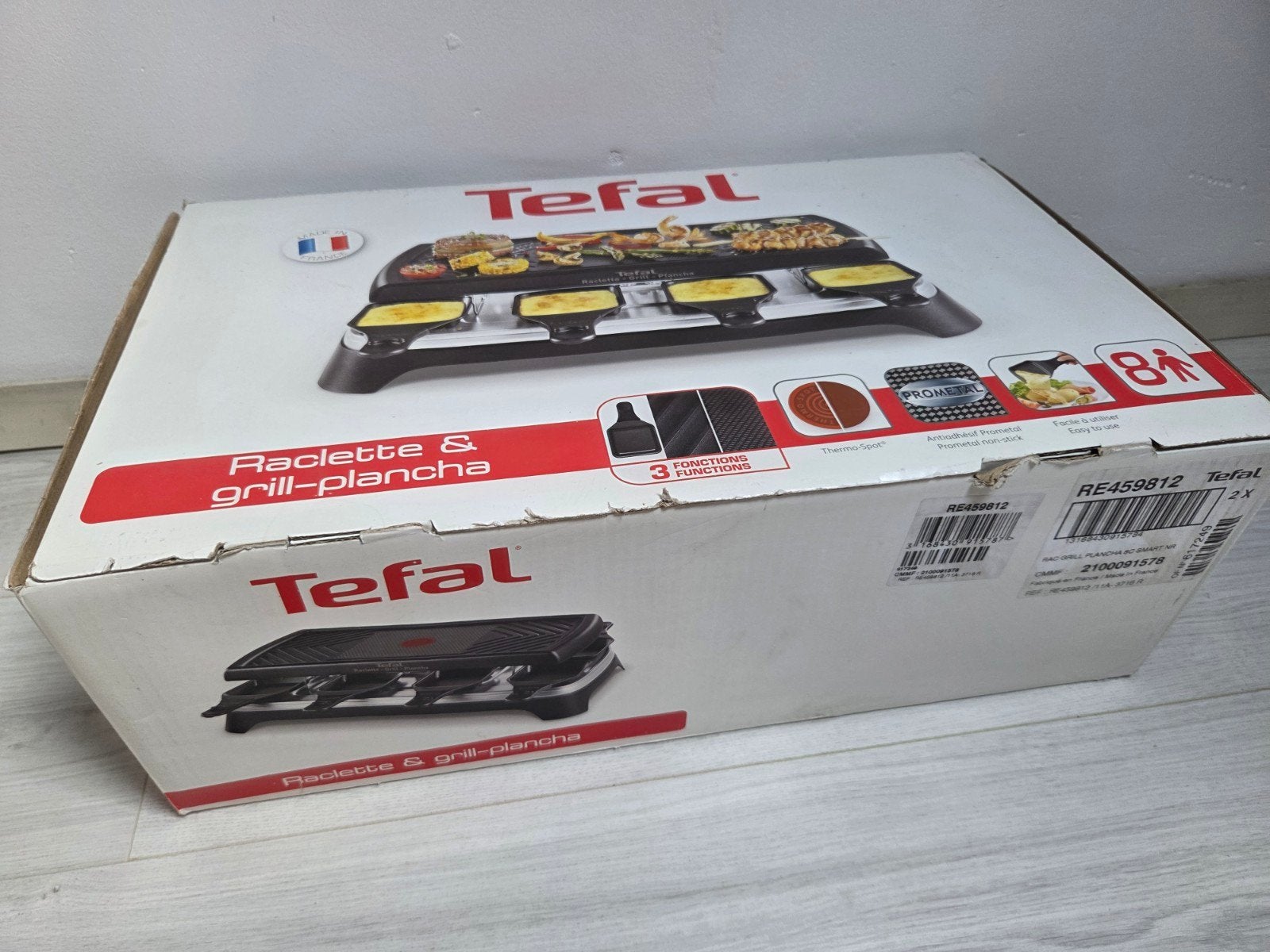 Tefal Gourmet Raclette & Grill-Plancha - Zo goed als nieuw, Ophalen of Verzenden, Zo goed als nieuw, 4 t/m 7 personen