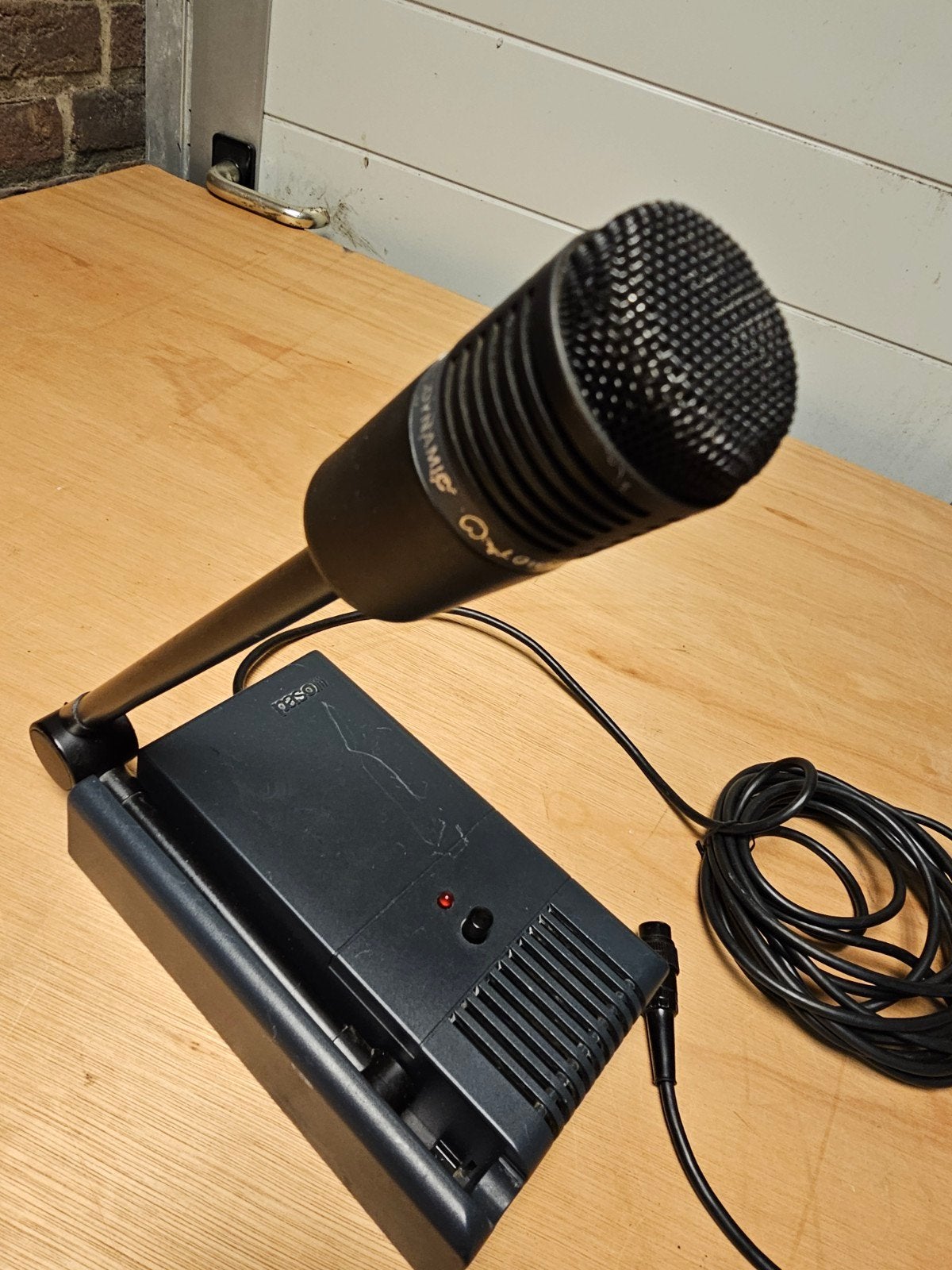 Vintage PASO B55 professionele tafelmicrofoon – Made in Ital, Ophalen of Verzenden, Gebruikt