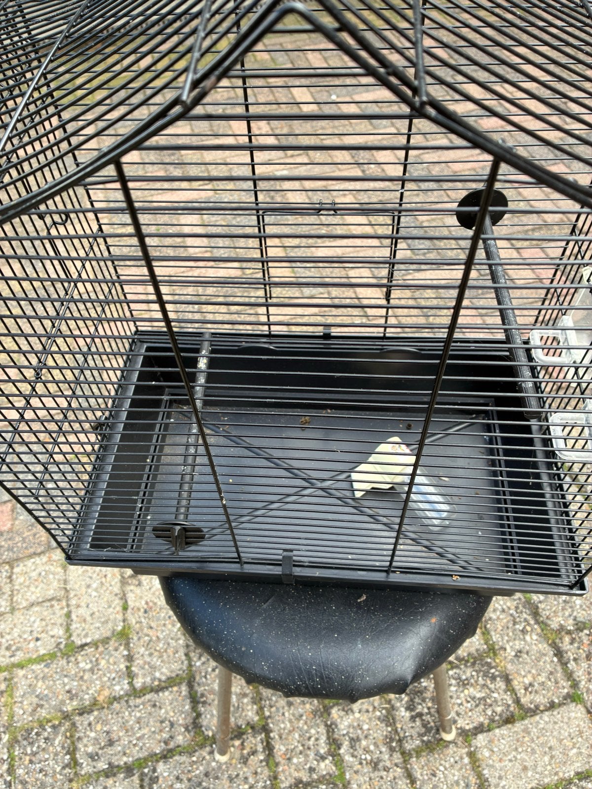 Kooi met eventueel een parkiet, Ophalen, Gebruikt, Metaal, Vogelkooi