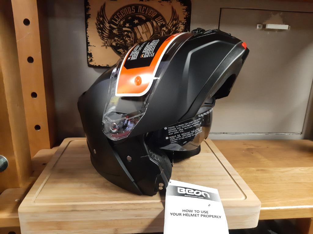 Beon B711 systeemhelm mat zwart M motor scooter helm M nieuw, M, Pascalstraat 6 1704 RD Heerhugowaard, Systeemhelm, Dames