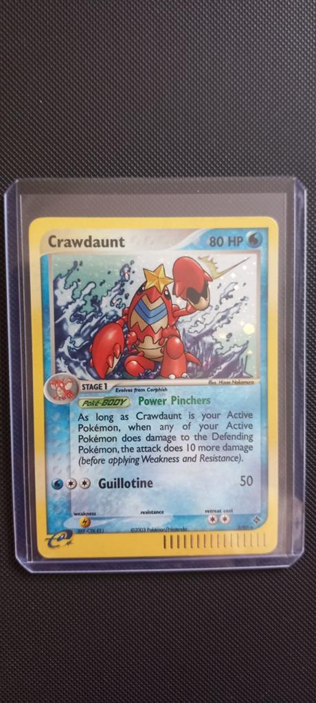 Crawdaunt Pokémon Kaart - EX Ruby & Sapphire Foil, Ophalen of Verzenden, Zo goed als nieuw, Losse kaart, Foil