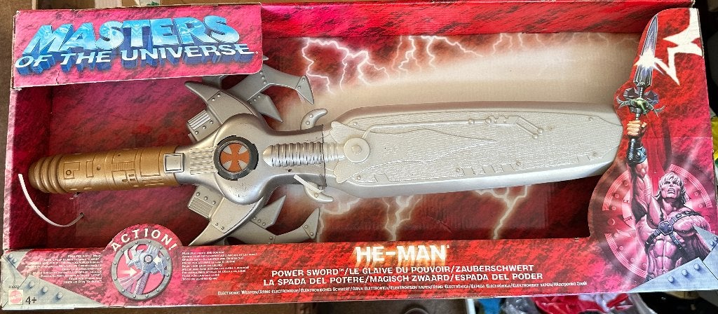 Heman vintage POWER ZWAARD MOTU Sword in de OVP uit 2003#v#, Verzamelen, Ophalen, Zo goed als nieuw