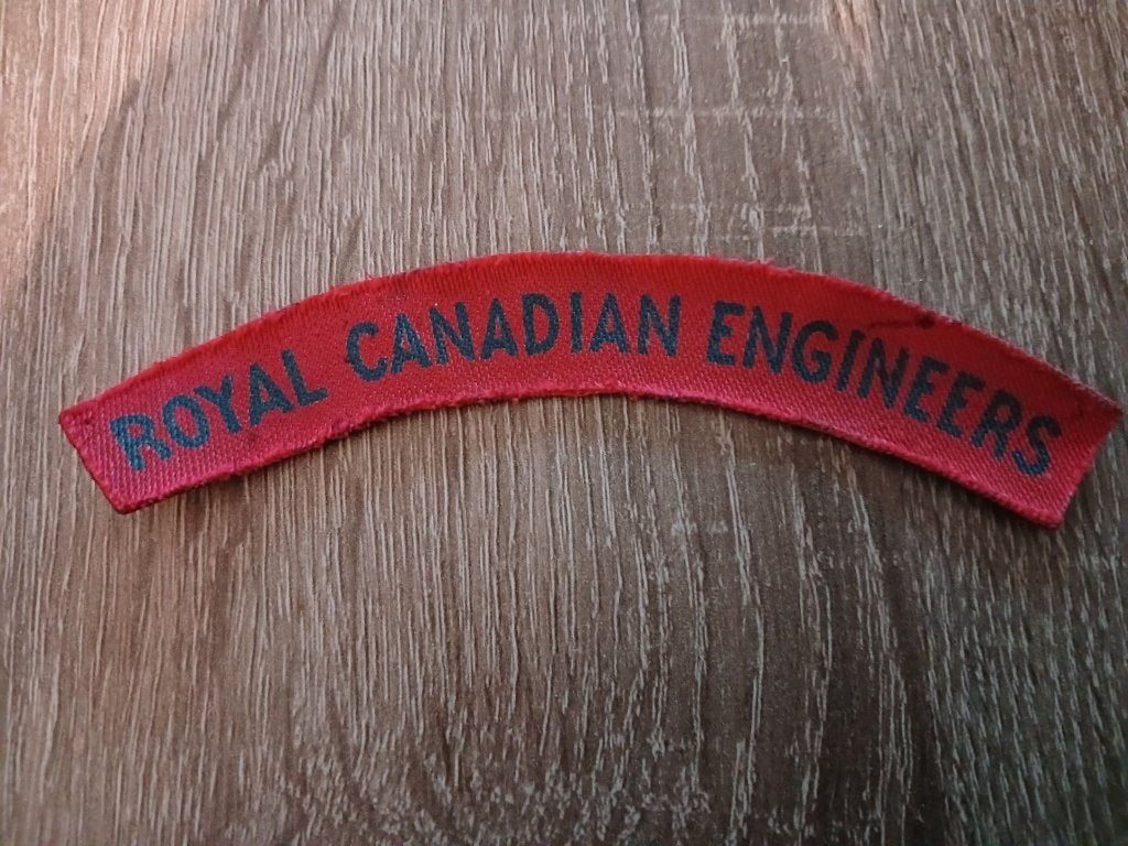 Schouderembleem Royal Canadian Engineers., Ophalen of Verzenden, Landmacht, Engeland, Embleem of Badge