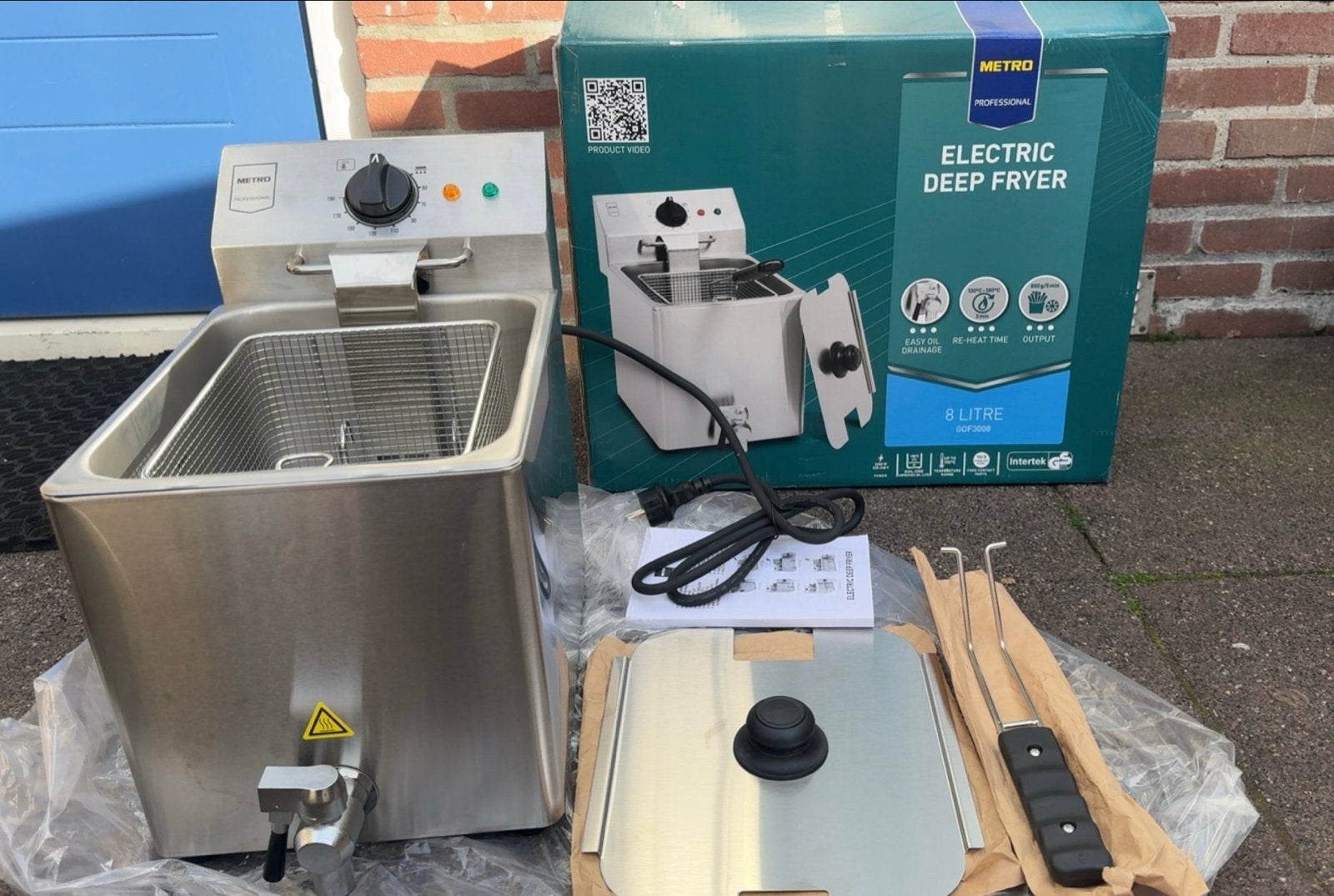 Metro Professional Elektrische Friteuse 8 Liter - Nieuw, 4 liter of meer, Ophalen, Nieuw, Uitneembare binnenpan