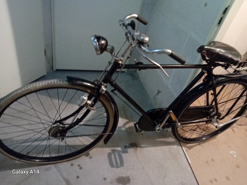 Vintage Oxford Zwarte Herenfiets - Klassiek Model, Ophalen, Jaren '60 of nieuwer, Onbekend, Schijfrem