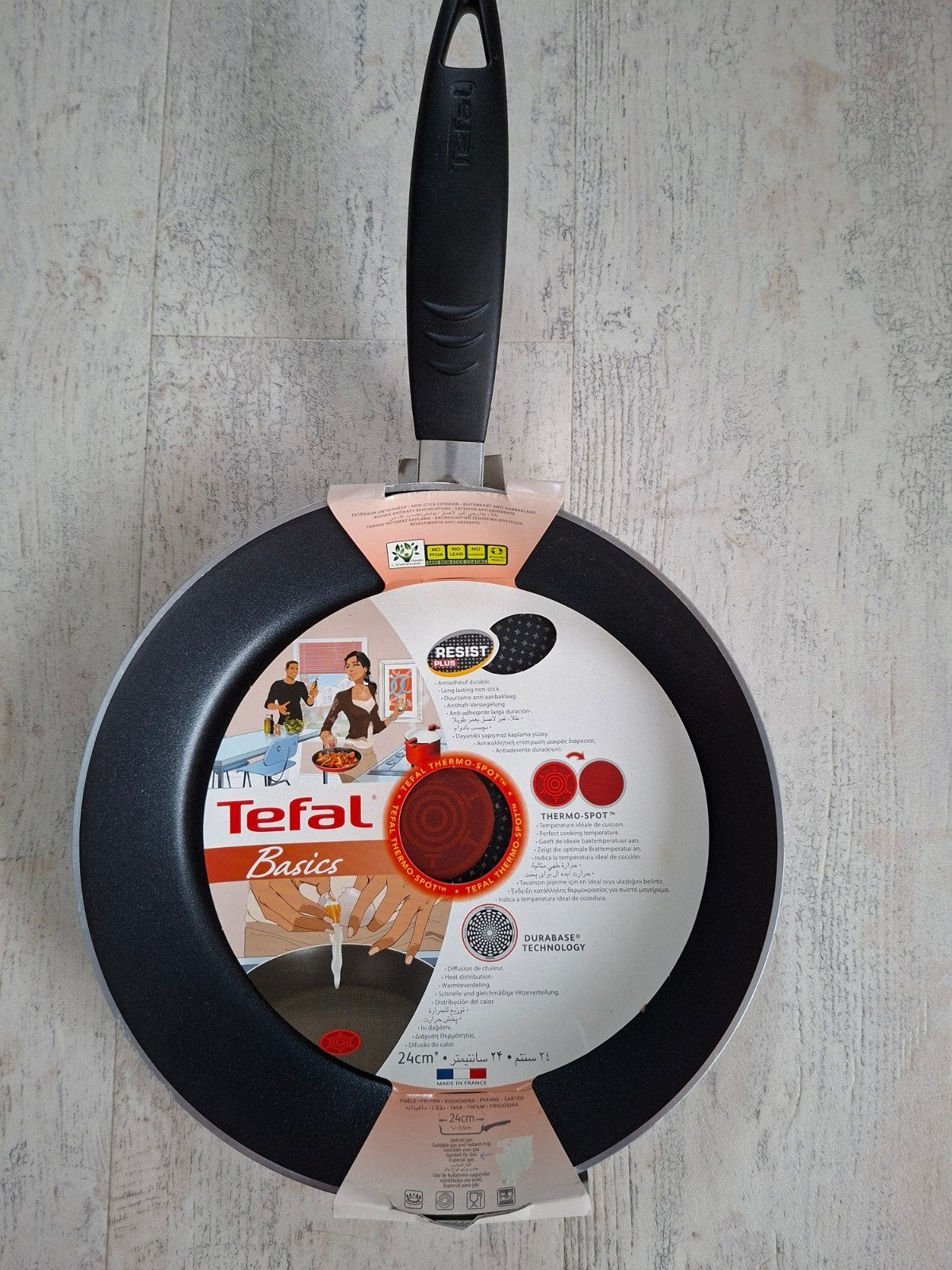 Tefal koekenpan 24cm Nieuw voor gas., Koekenpan, Tefal, Antiaanbaklaag, Nieuw
