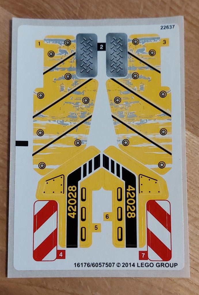 Lego sticker, origineel, voor set Bulldozer 42028, Lego, Overige typen, Nieuw, Ophalen of Verzenden