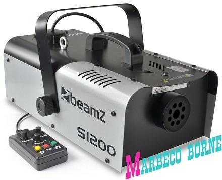 Rookmachine, Smoke machine, afstandsbediening, 1200watt, Rookmachine, Nieuw, Info@marbeco.nl, BeamZ