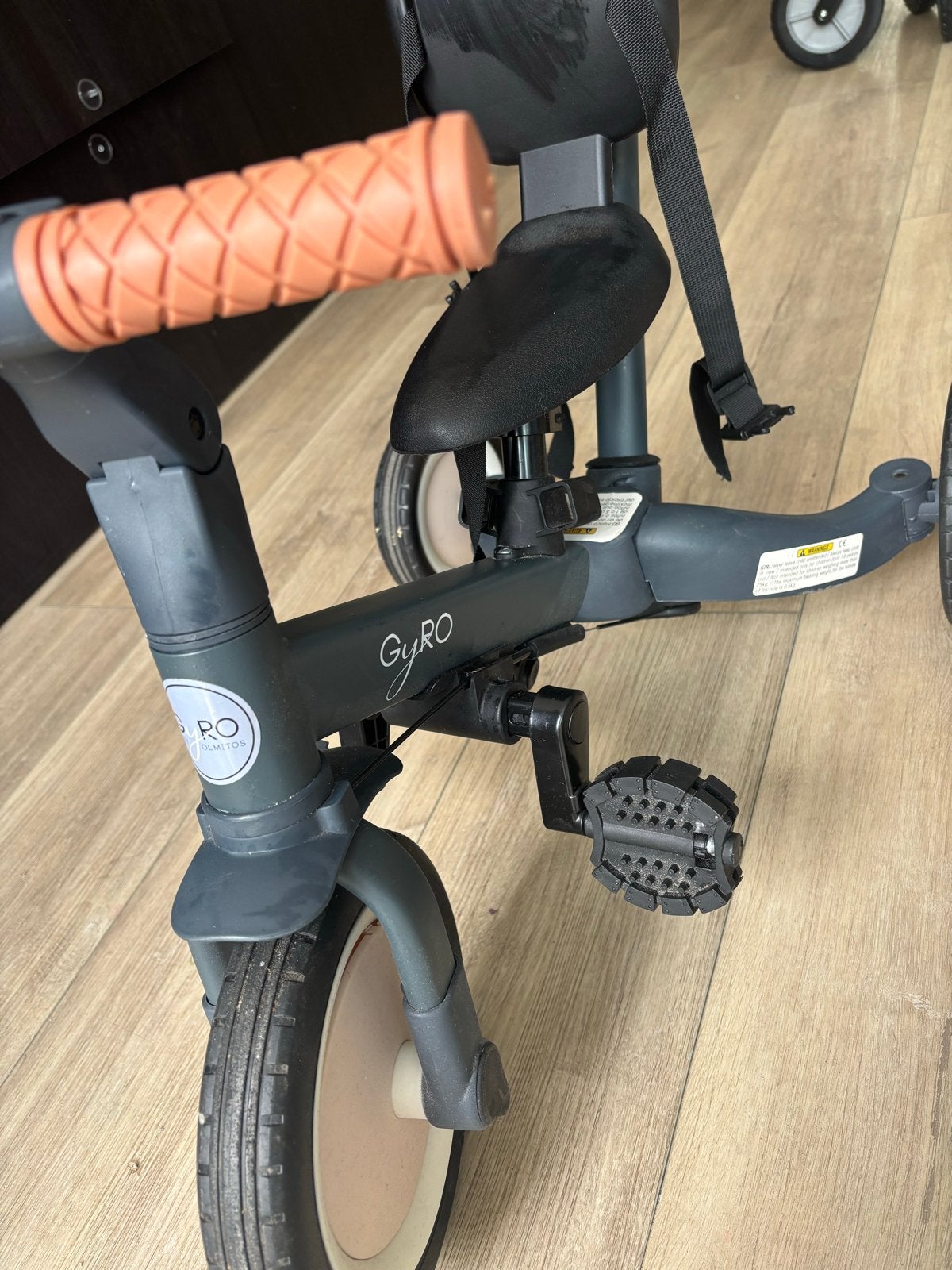 Gyro 5-in-1 Kinderdriewieler/Loopfiets met Duwstang, Fietsen en Brommers, Fietsen | Driewielers, Ophalen of Verzenden, Gebruikt