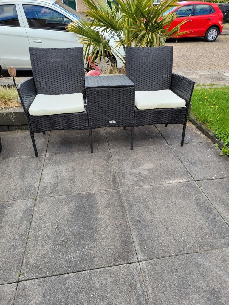 Zgan super leuke zwarte tuinset, Ophalen, Zo goed als nieuw, Kunststof