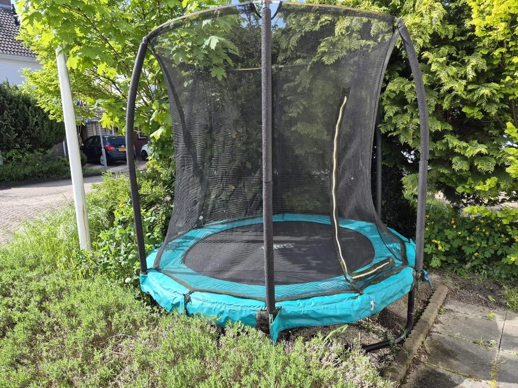 Salta Comfort Edition trampoline rond compleet met hoes, Ophalen, Gebruikt