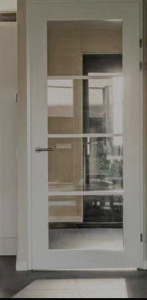 Binnendeur Svedex glas wit, Ophalen, Glas, Binnendeur, 215 cm of meer