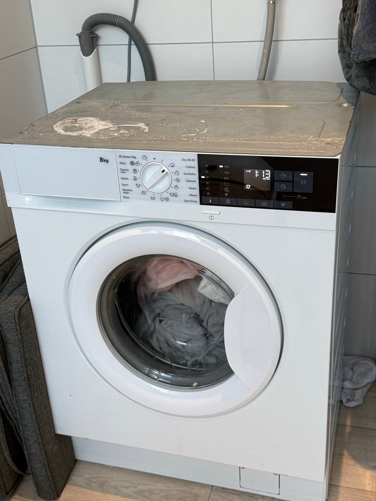 Wasmachine 8kg - Ikea TVÄTTAD, Witgoed en Apparatuur, Ophalen, 1200 tot 1600 toeren, Gebruikt, 8 tot 10 kg