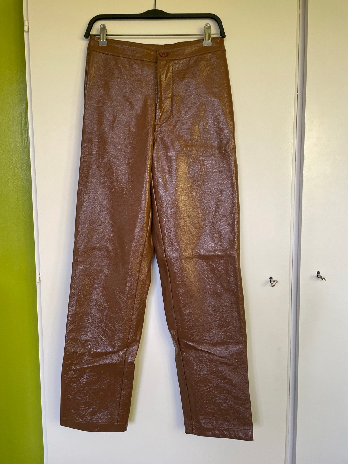 LA Sisters Bruine Faux Leren Broek Maat M, Maat 38/40 (M), Bruin, Ophalen of Verzenden, Zo goed als nieuw