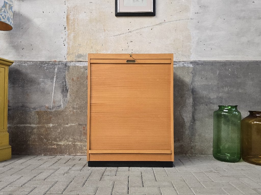 Jaren 60 Duitse Roldeur Kast | Vintage Roldeurkast Retro, Ophalen of Verzenden, Gebruikt
