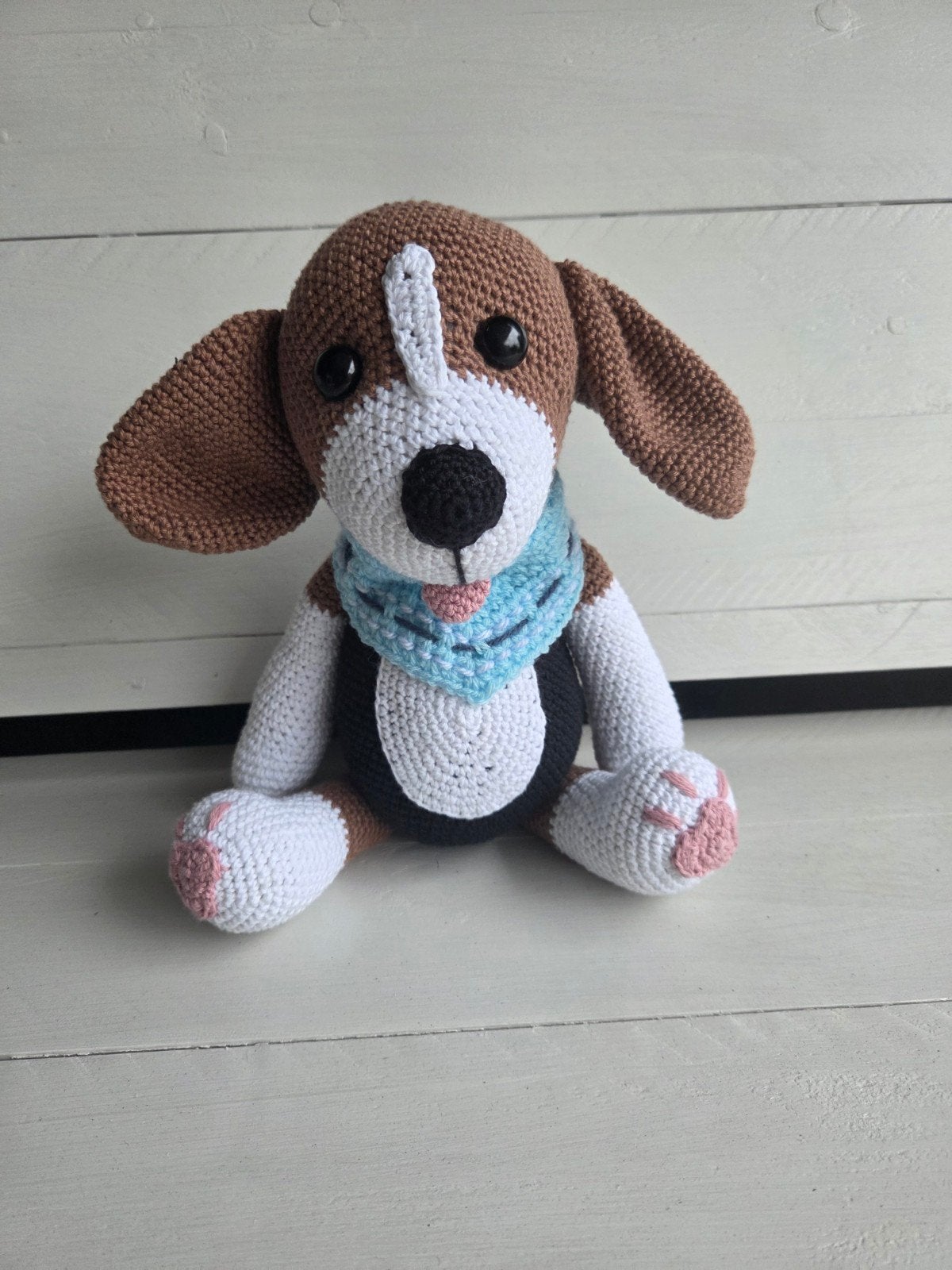 Nieuw. Gehaakte Beagle knuffel, Overige merken, Nieuw, Middelgroot (20 tot 80 cm), Bruin