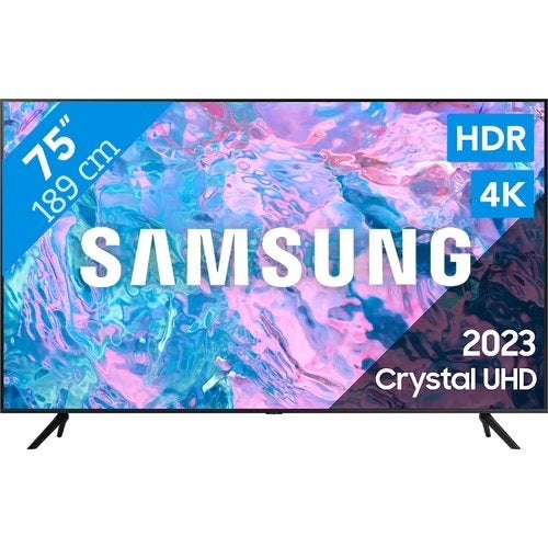 Samsung Crystal UHD 4K 75 inch TV met muurbeugel, Audio, Tv en Foto, Televisies, Ophalen, LED, 50 Hz, Zo goed als nieuw