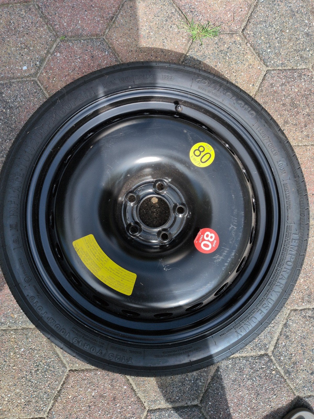 Nieuw reservewiel T125/70R19 100M, Auto-onderdelen, Banden en Velgen, Banden en Velgen, Nieuw, All Season, Personenwagen