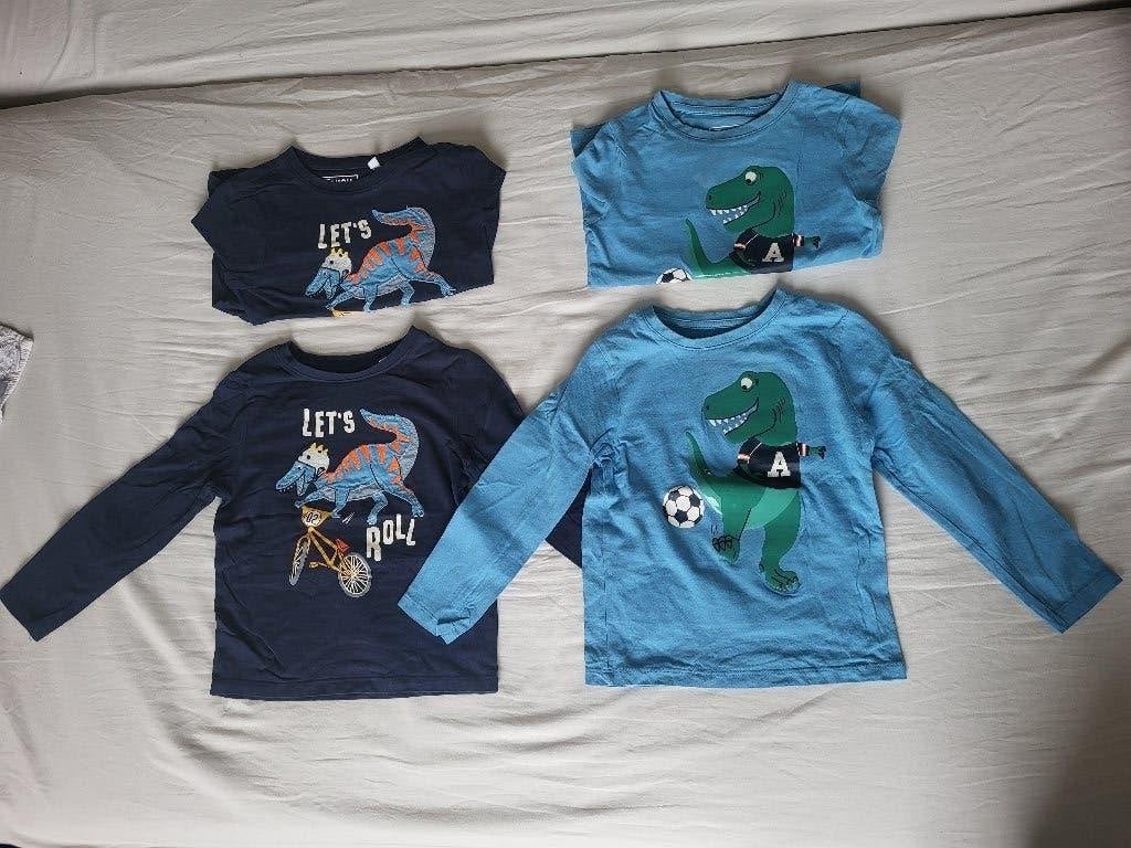 (Tweeling) dino longsleeves €1,50 p.s. mt 110 z.g.a.n., Ophalen of Verzenden, Zo goed als nieuw, Jongen, Shirt of Longsleeve