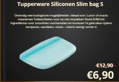 Tupperware Siliconen Slim bag S, Blauw, Overige typen, Nieuw, Ophalen of Verzenden