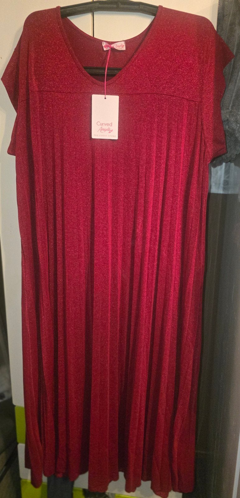 4 nieuwe plissé glitter jurk maat onezise draagbaar tot 54, Kleding | Dames, Grote Maten, Ophalen, Meerkleurig, Jurk, Nieuw