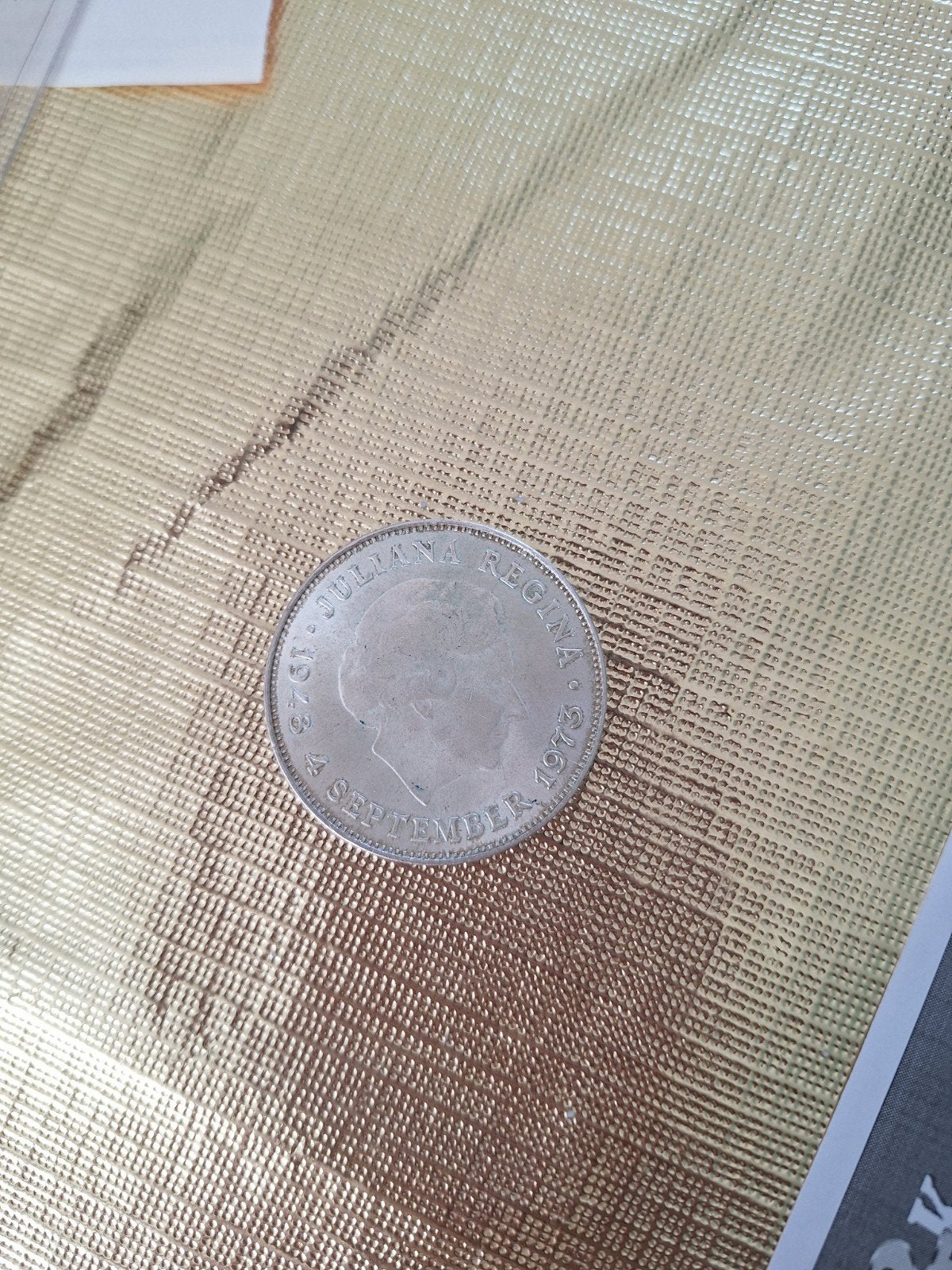 Zilveren 10 Gulden Munt Juliana 1973, Koningin Juliana, Zilver, Ophalen of Verzenden, Losse munt