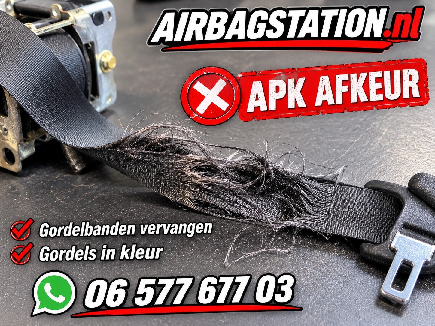 Autogordel Band Vervangen, Versleten, Gerafeld of APK Afkeur, Ophalen, Nieuw, Skoda
