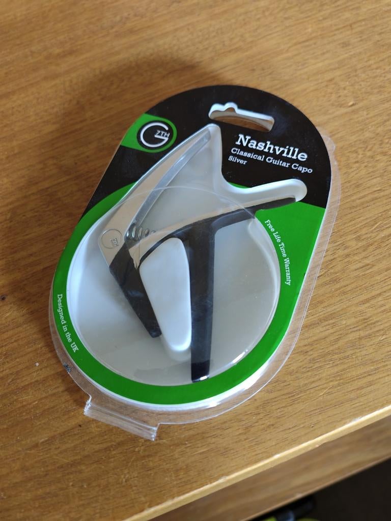 Nashville Klassieke Gitaar Capo Zilver - Nieuw in verpakking, Ophalen of Verzenden, Nieuw, Overige typen