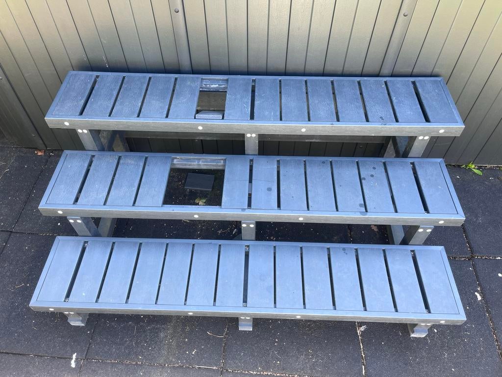 Zwemspa / zwembad opstapje 150 breed 54 hoog (trapje), Tuin en Terras, Zwembaden, Ophalen, Gebruikt, Minder dan 80 cm, Overige typen