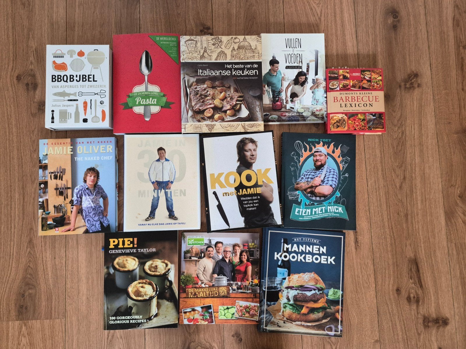 Diverse kookboeken oa. BBQ, Jamie Oliver en Julius Jaspers, Ophalen of Verzenden, Zo goed als nieuw, Overige gebieden