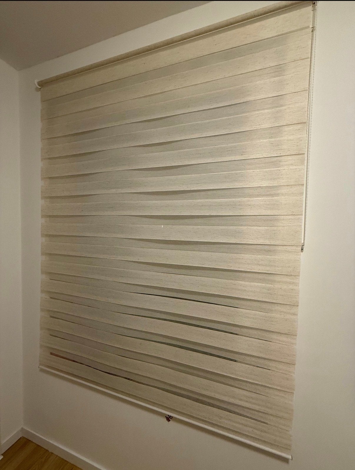 2x Zebragordijnen - Beige/Crème - Zo goed als nieuw, Huis en Inrichting, Ophalen of Verzenden, Zo goed als nieuw, Beige