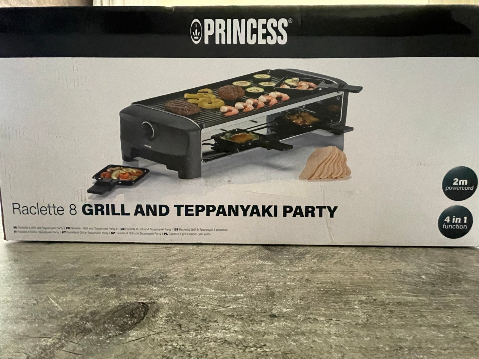 Princess Raclette 8 Grill en Teppanyaki Party 4-in-1, Witgoed en Apparatuur, Ophalen of Verzenden, Nieuw, 8 personen of meer