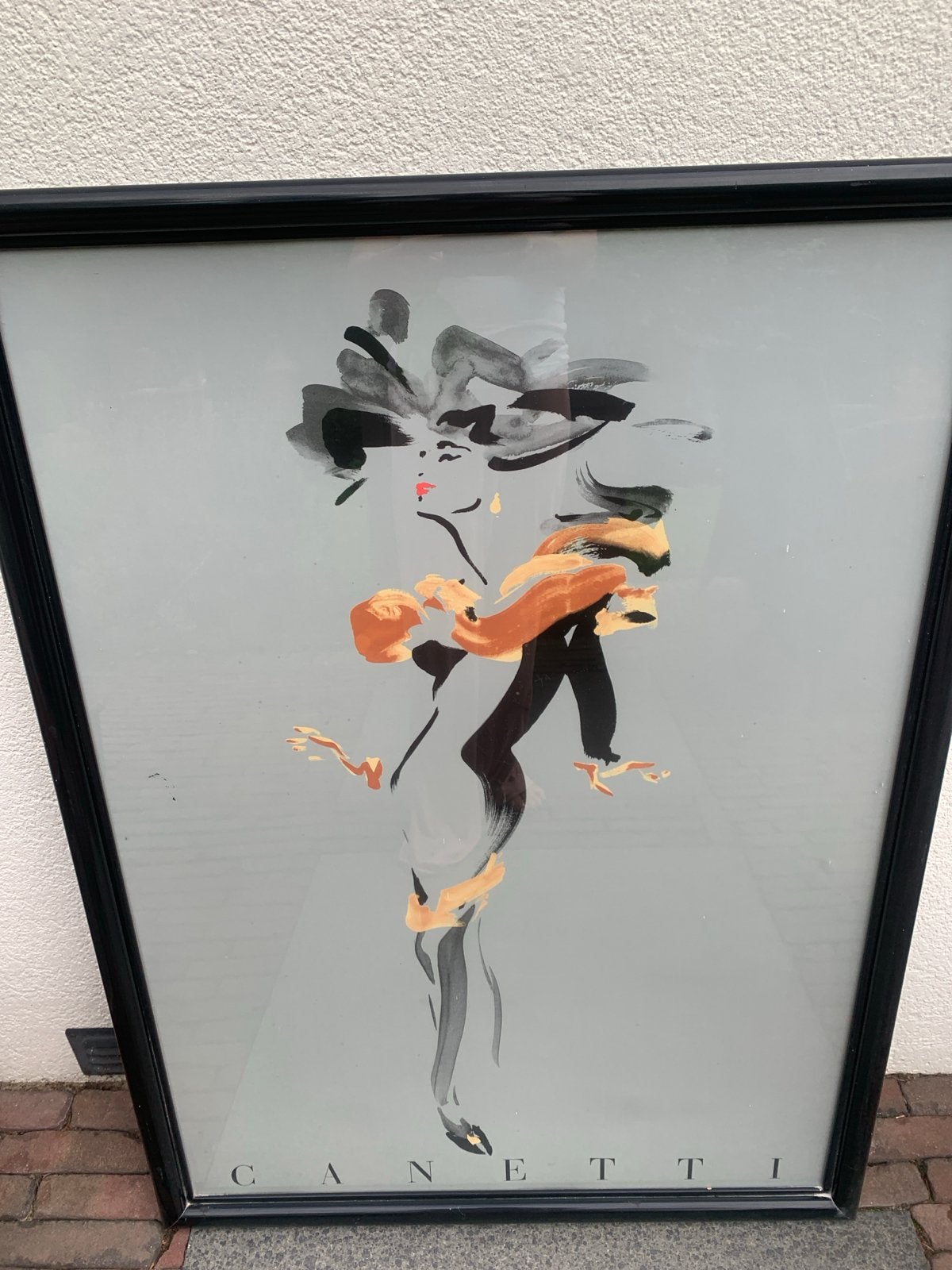 Canetti Print - Elegante Vrouw - Blikvanger voor aan de Muur, Ophalen, Gebruikt, Print, 100 tot 125 cm