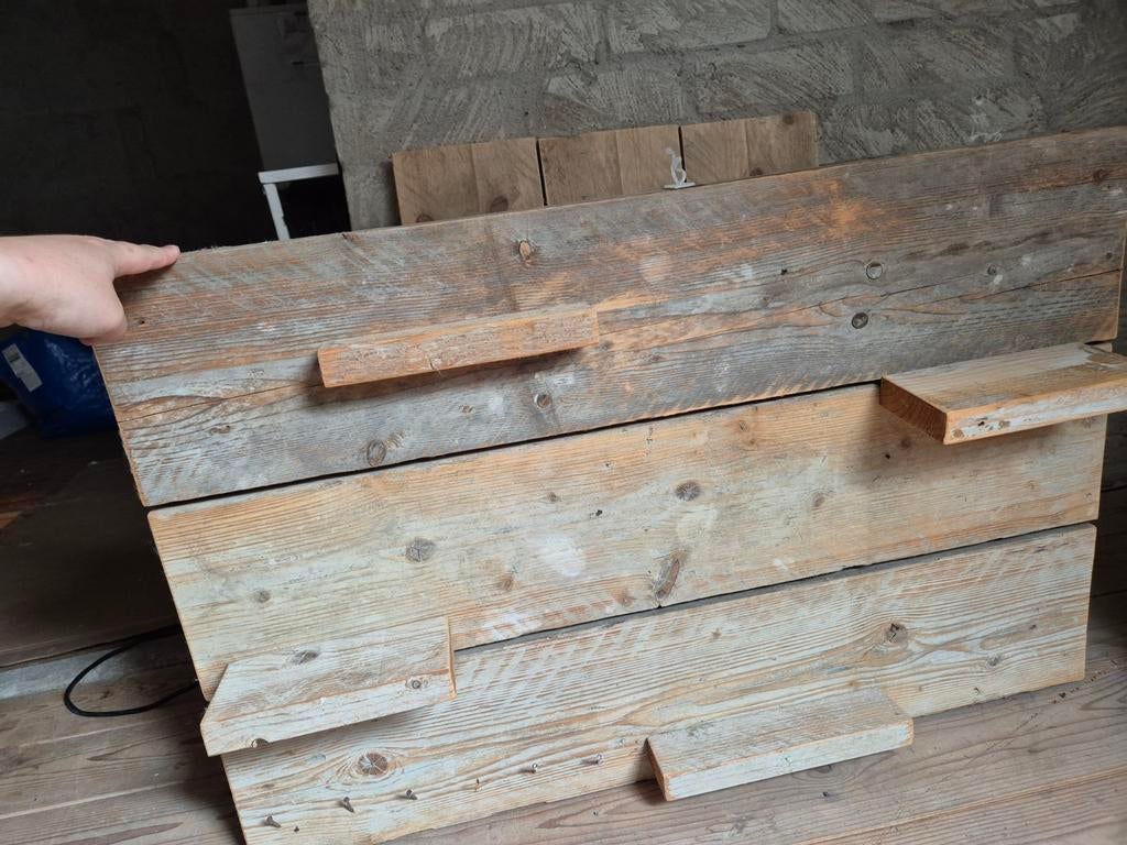 Wandplank steigerhout met verschillende plankjes, Ophalen