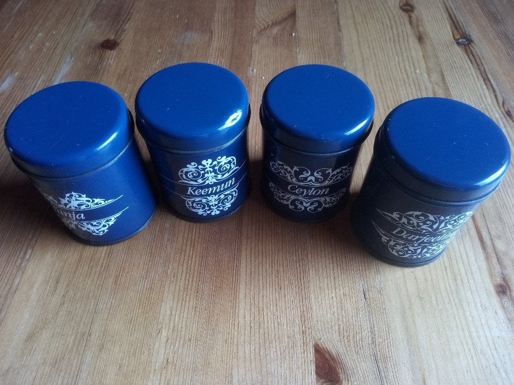 Blik Thee Blauw, Verzamelen, Blikken, Ophalen of Verzenden, Gebruikt, Overige