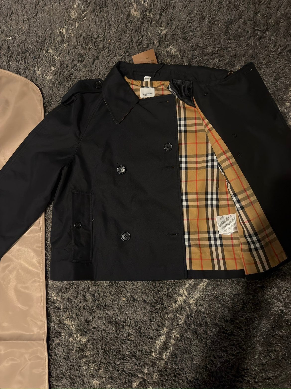 Burberry jas, Verzenden, Zwart, Nieuw, Jasje