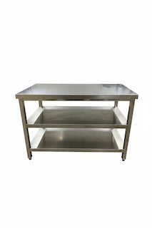 RVS werktafel met dubbel bodemschap - diverse afmetingen, Ophalen of Verzenden, Nieuw, 70 tot 120 cm