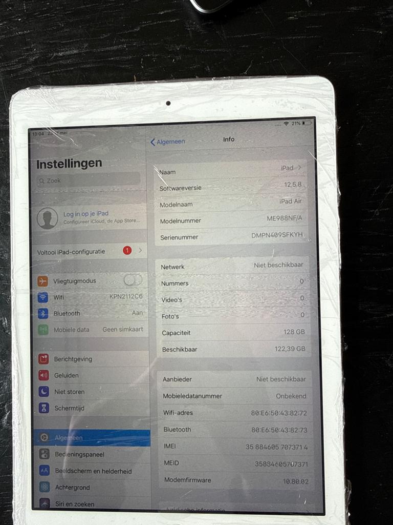 Ipad Air 1 met simkaart functie, 10 inch, Apple iPad Air, Ophalen of Verzenden, Zo goed als nieuw