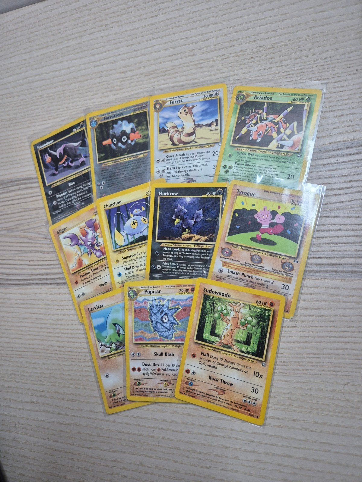 10 x vintage Neo sets Pokémon kaarten, Hobby en Vrije tijd, Ophalen of Verzenden, Gebruikt, Meerdere kaarten